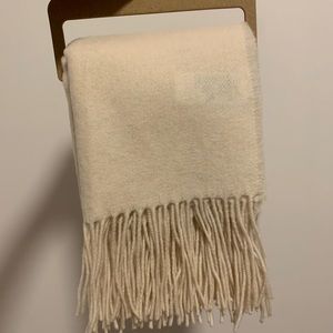 Muji Ivory Wool Woven Cloth Large Stole